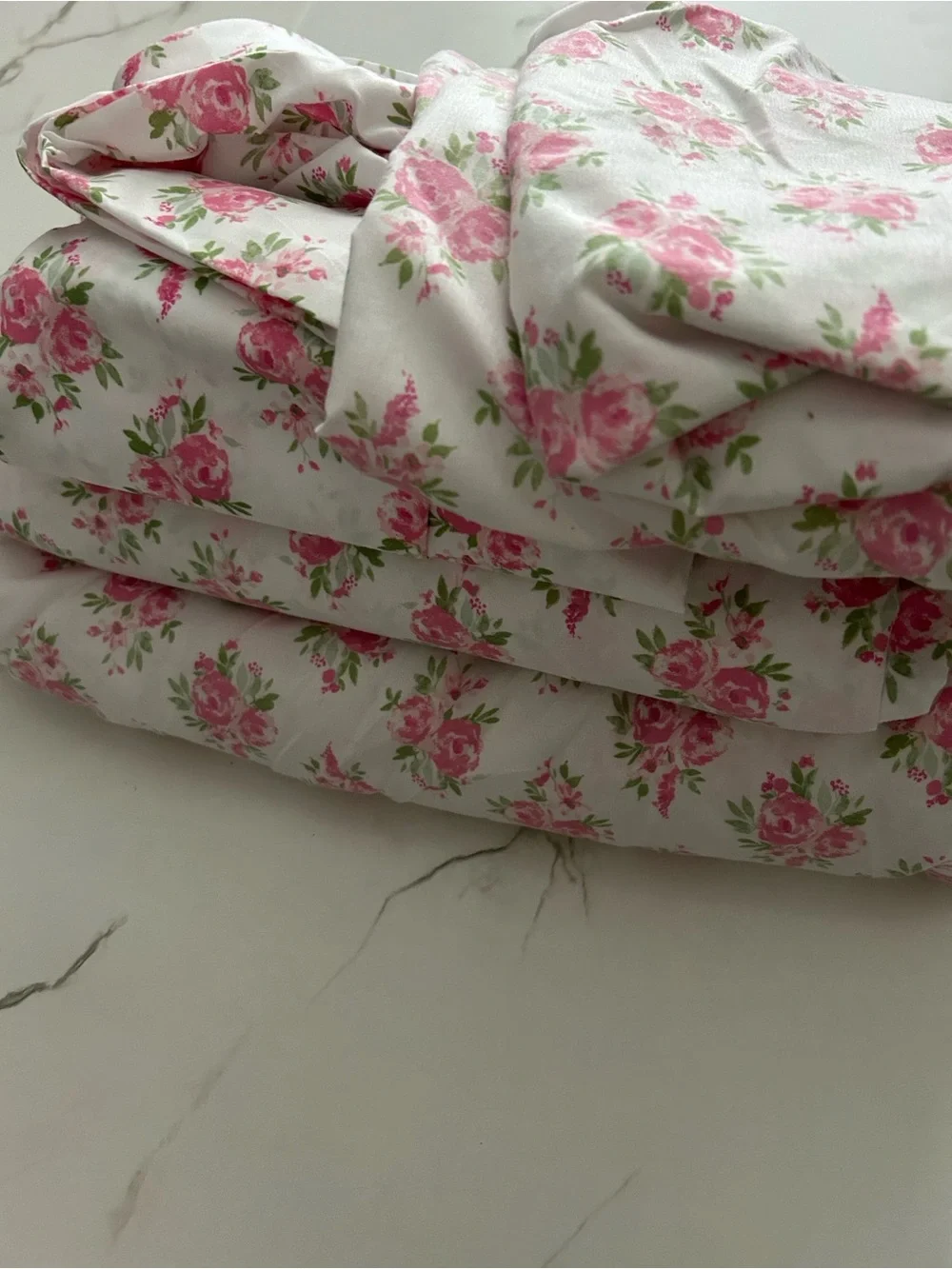Floral Pink Rose Bedding Set - Classic Floral Print